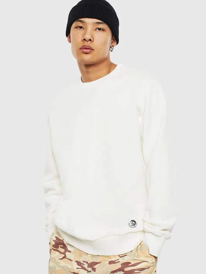 Diesel Sweaters Mens SGIRKWORK White Casaul