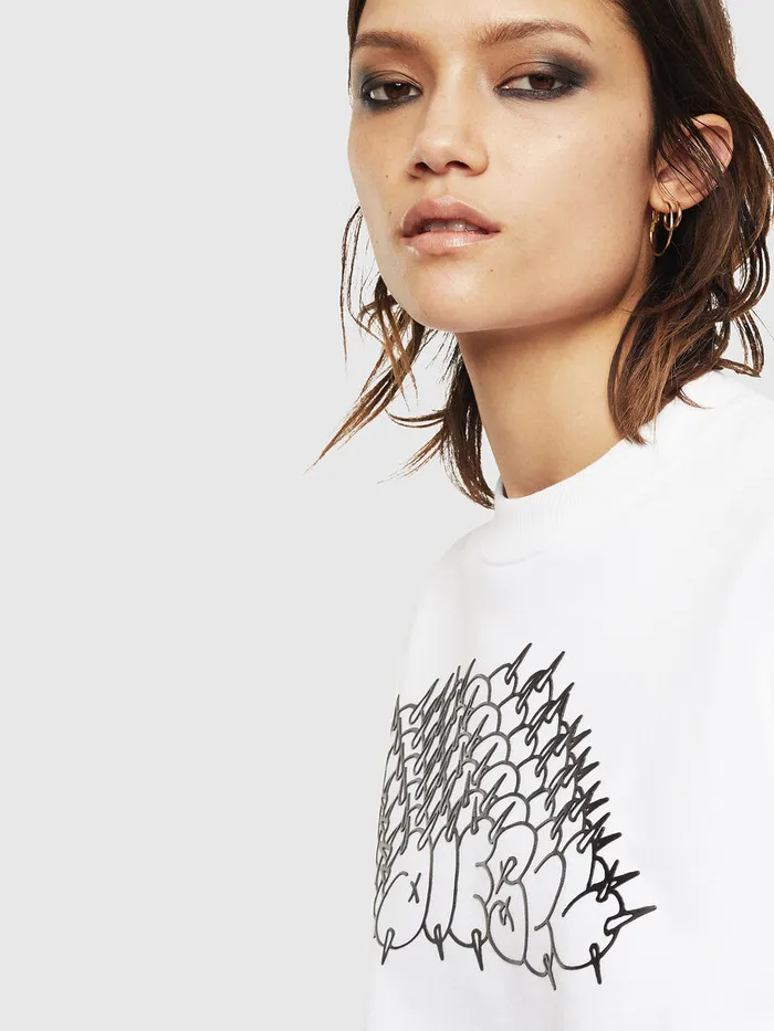 Diesel Sweaters Womens FANGS2 White Gift for Friend