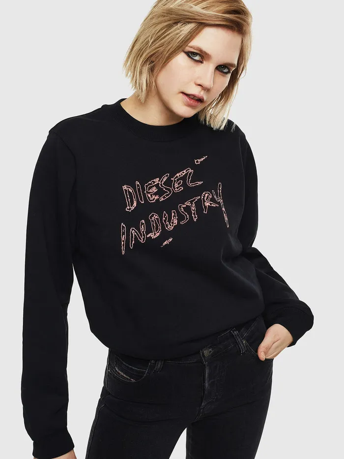 Diesel Sweaters Womens FANGS3 Black Online