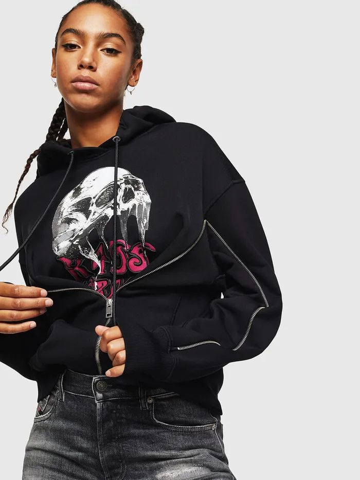 Diesel Sweaters Womens FLUDO Black Cheap On Sale