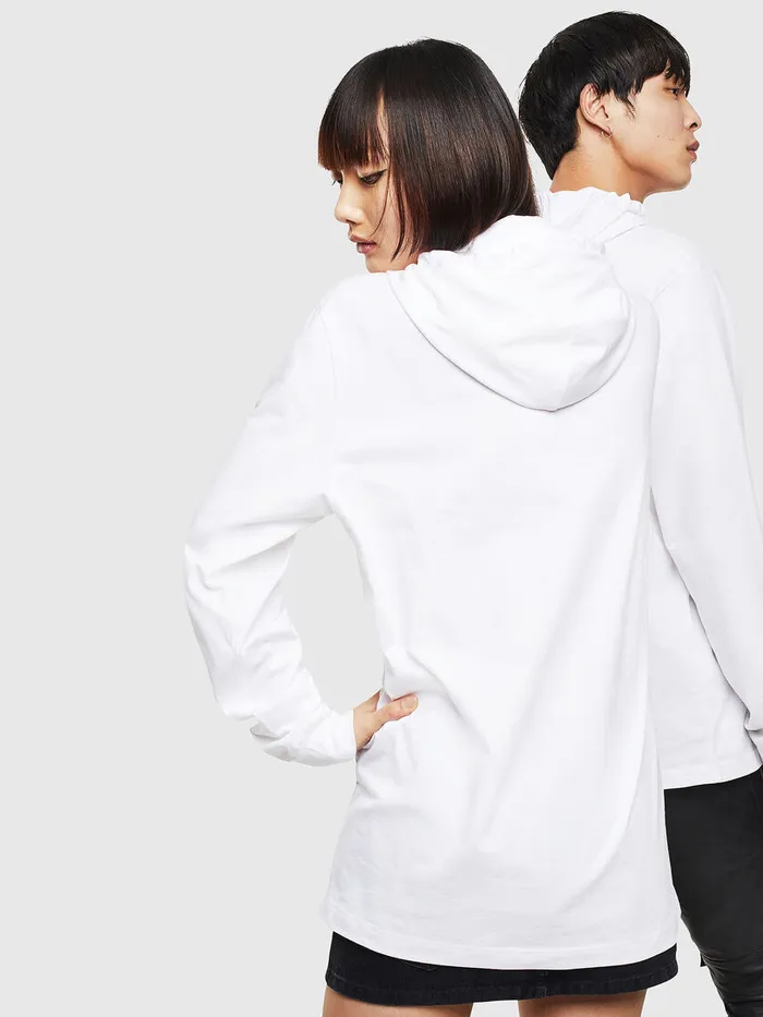 Diesel Tshirts and Tops Womens CLTJUSTLSHOOD White Online