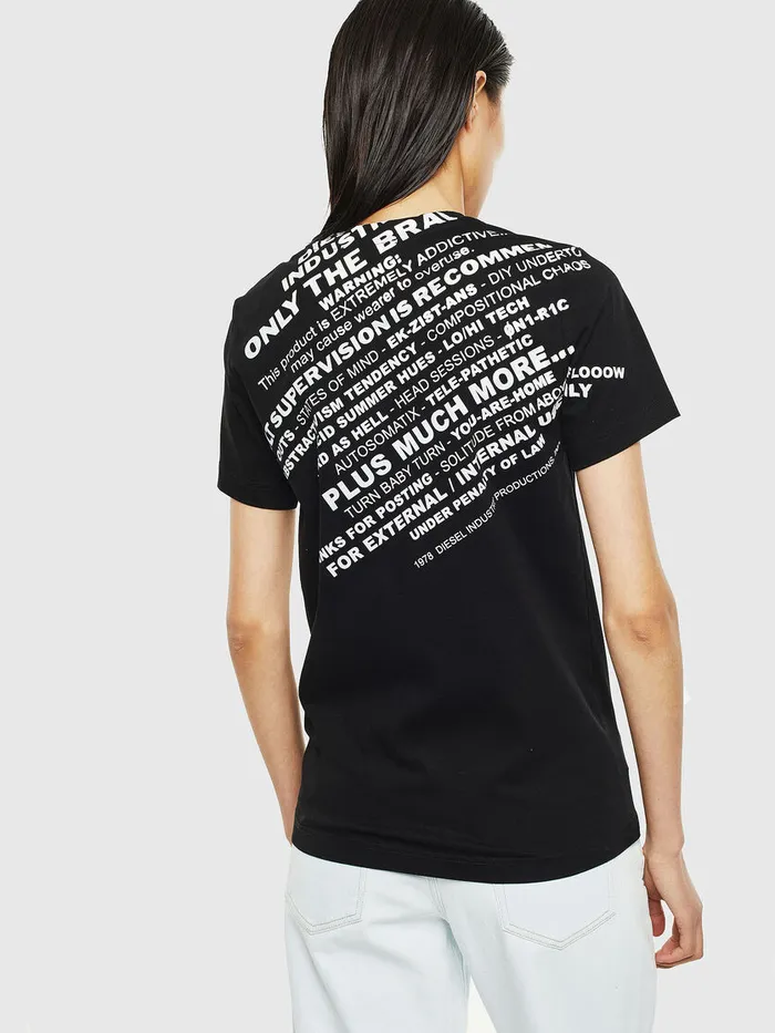 Diesel Tshirts and Tops Womens TSILYS1 Black Popular