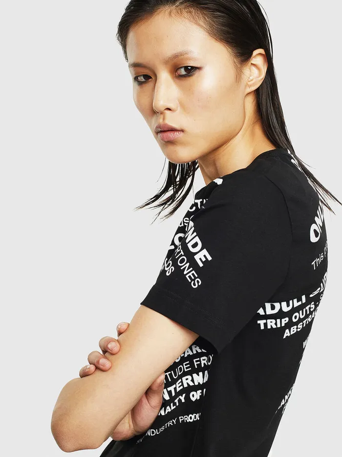 Diesel Tshirts and Tops Womens TSILYS1 Black Popular