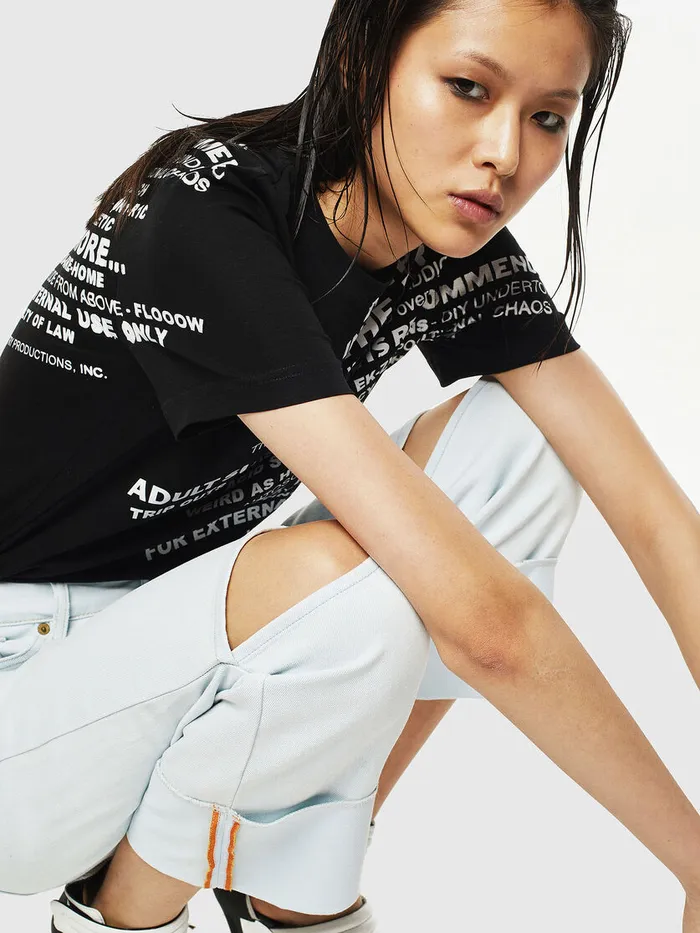 Diesel Tshirts and Tops Womens TSILYS1 Black Popular