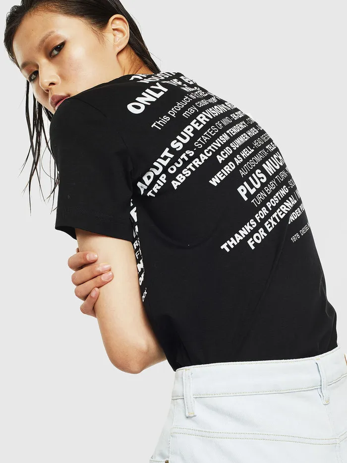Diesel Tshirts and Tops Womens TSILYS1 Black Popular