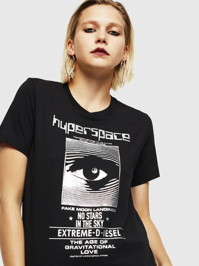 Diesel Tshirts and Tops Womens TSILYYB Black Near Me