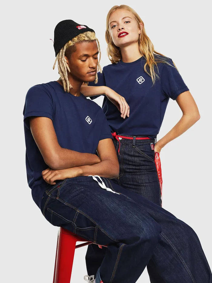 Diesel Tshirts Mens CCTDIEGOCOLA Dark Blue Cheap On Sale