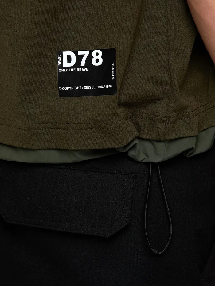 Diesel Tshirts Mens TARMI Olive Green On Sale