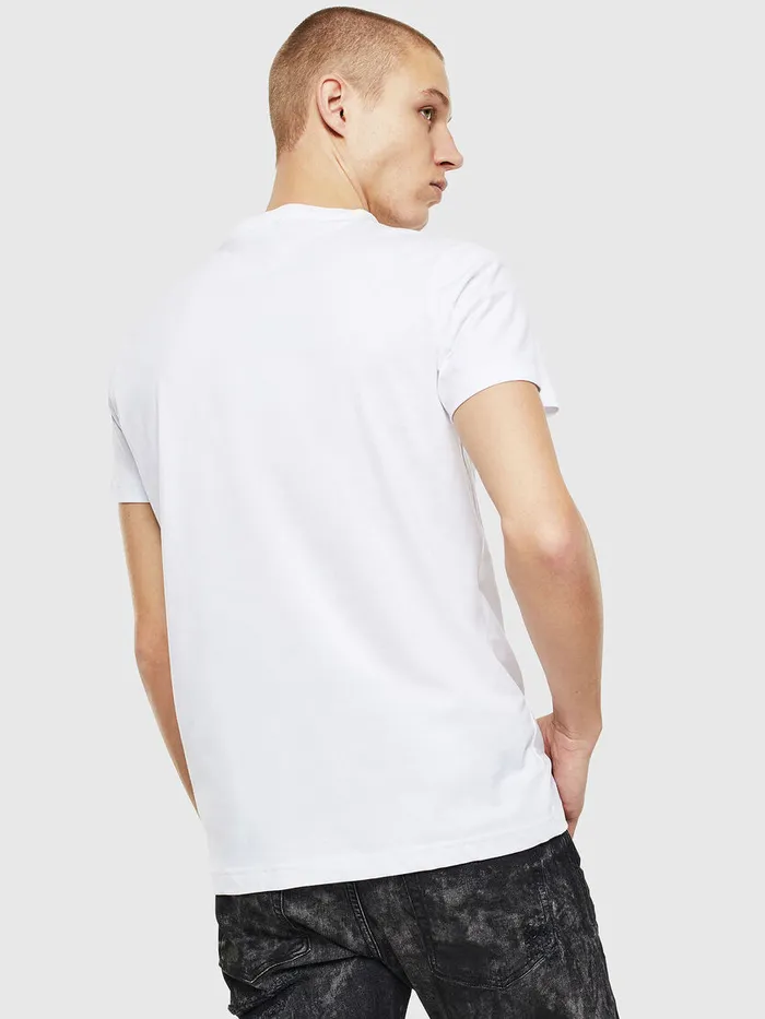Diesel Tshirts Mens TDIEGOJ12 WhiteBlack Online