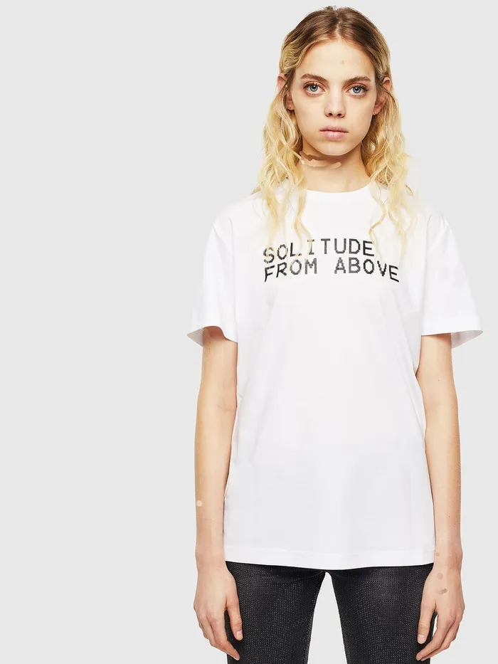 Diesel Tshirts Mens TDIEGOJ13 White Cheap On Sale