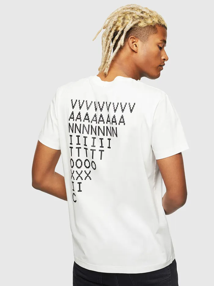 Diesel Tshirts Mens TDIEGOJ13 White Cheap On Sale
