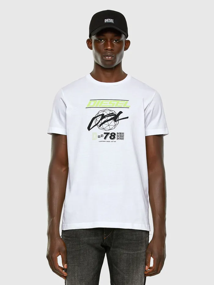 Diesel Tshirts Mens TDIEGOSK34 White Online