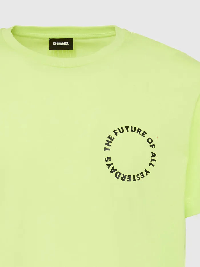Diesel Tshirts Mens TDIEGOSX46 Green Fluo Casaul
