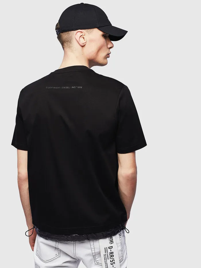 Diesel Tshirts Mens TGLASSY Black Gift 4 You