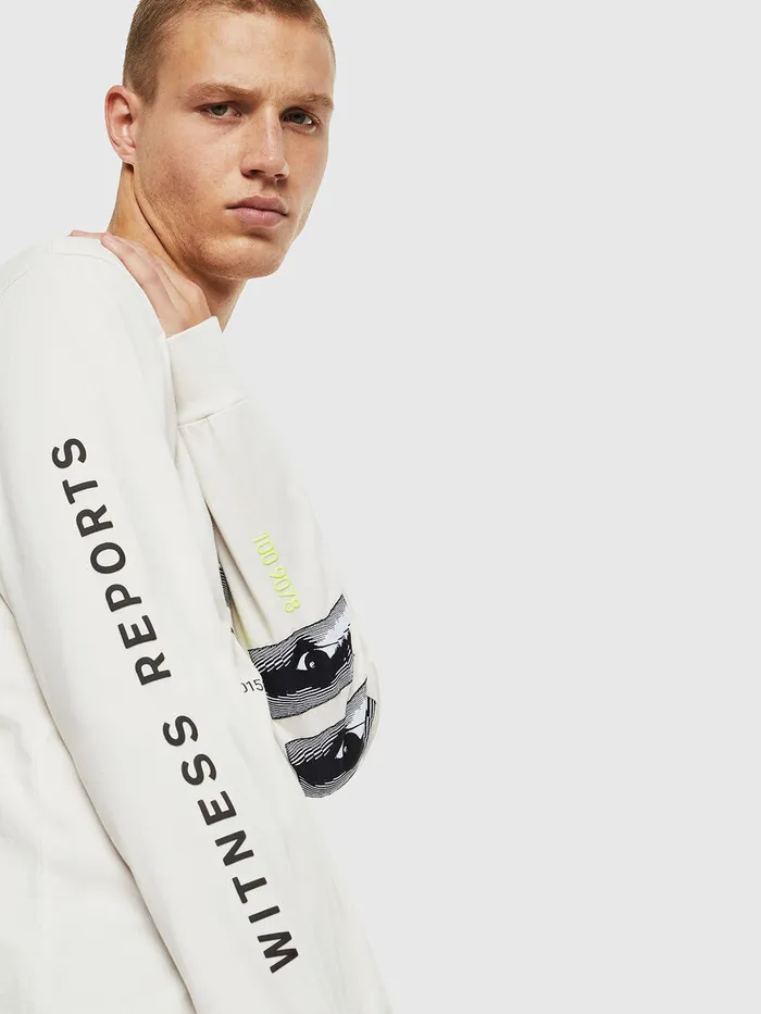 Diesel Tshirts Mens TJUSTLSJ3 White Near Me