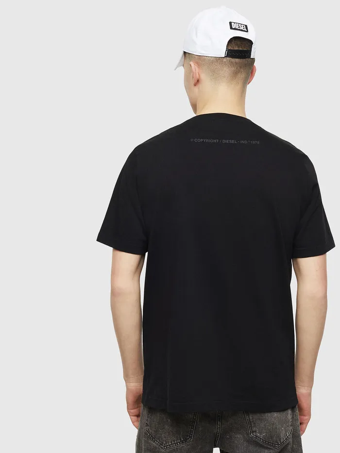 Diesel Tshirts Mens TJUSTT26 Black Gift Ideas