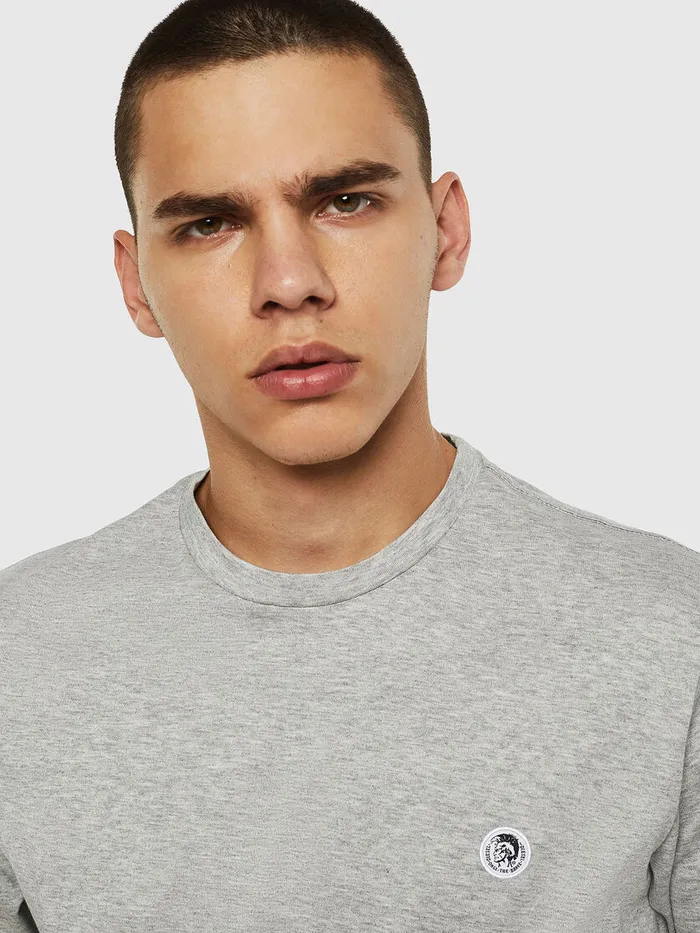Diesel Tshirts Mens TJUSTY Grey Gift for Friend