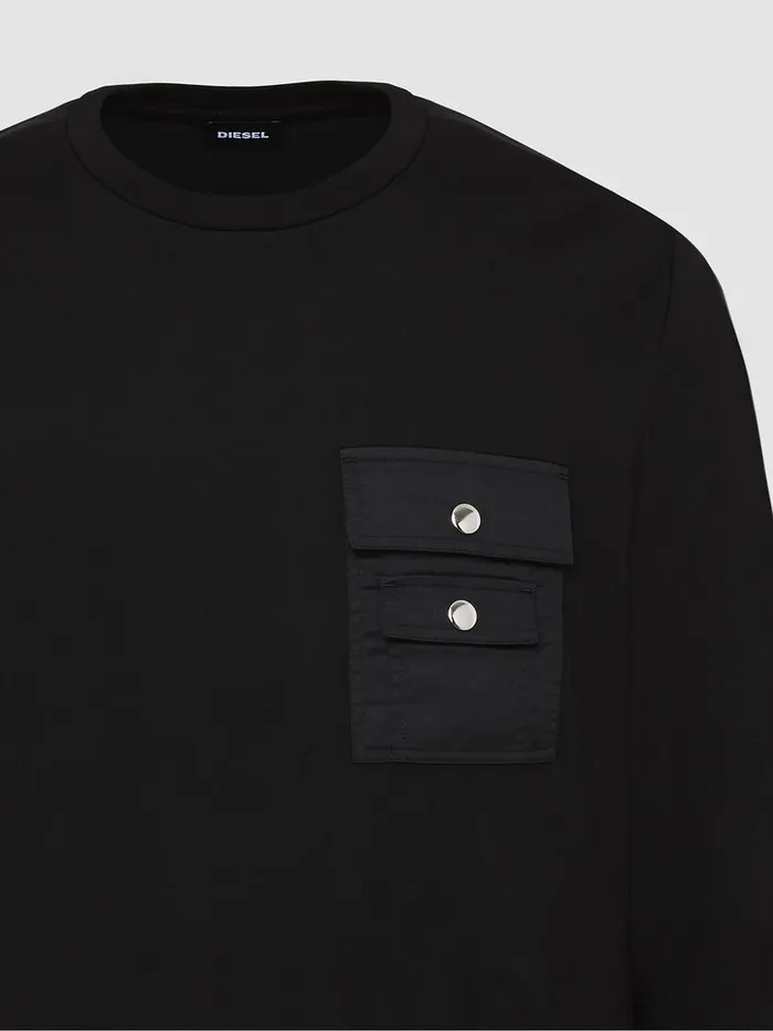 Diesel Tshirts Mens TTASKLS Black Gift Ideas