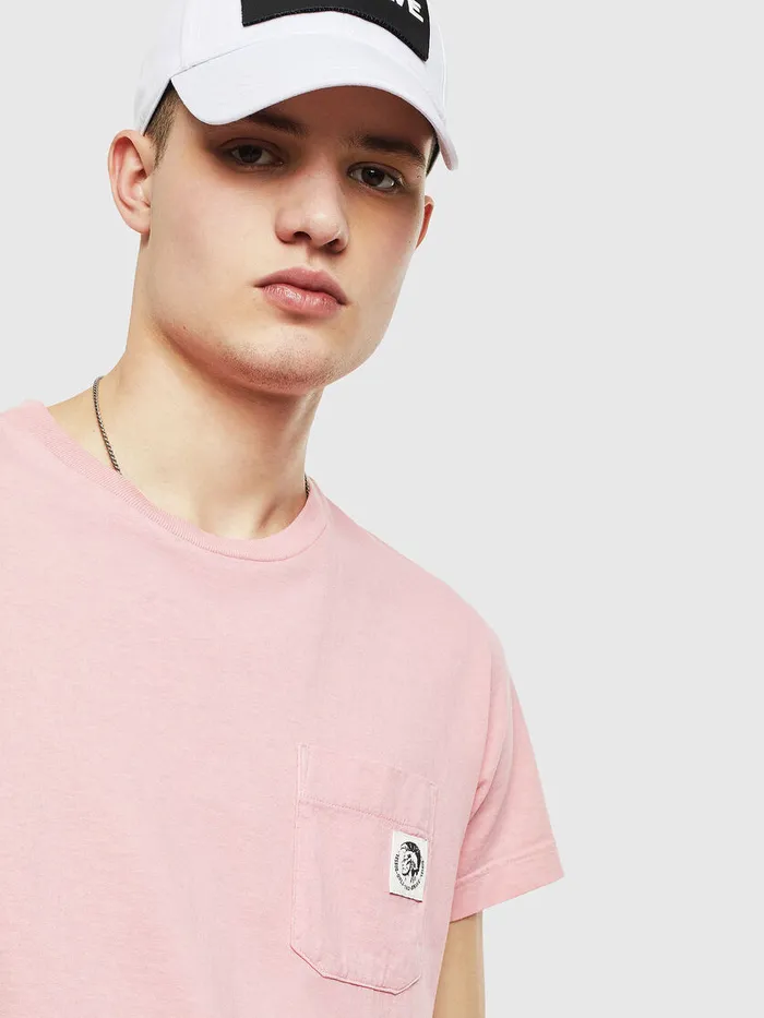 Diesel Tshirts Mens TWORKYMOHIS1 Pink Online