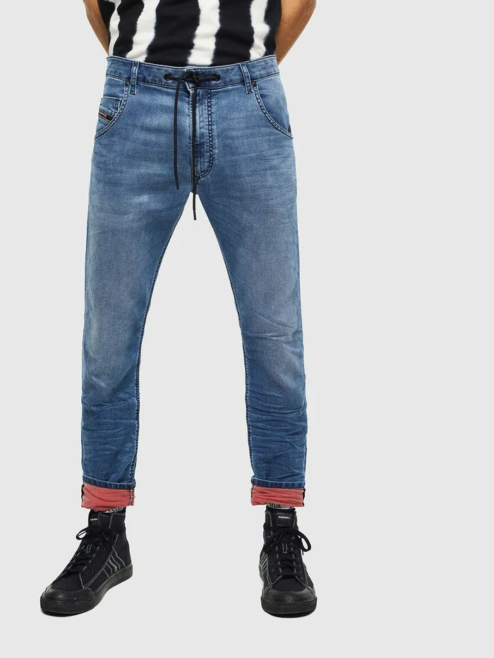Diesel Tapered Mens Krooley JoggJeans 069MA Medium blue Gift for Friend