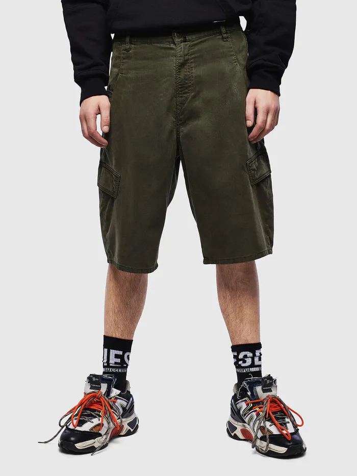 Diesel Trousers and Shorts Mens DKRETTSHORT JOGGJEANS Military Green On Sale