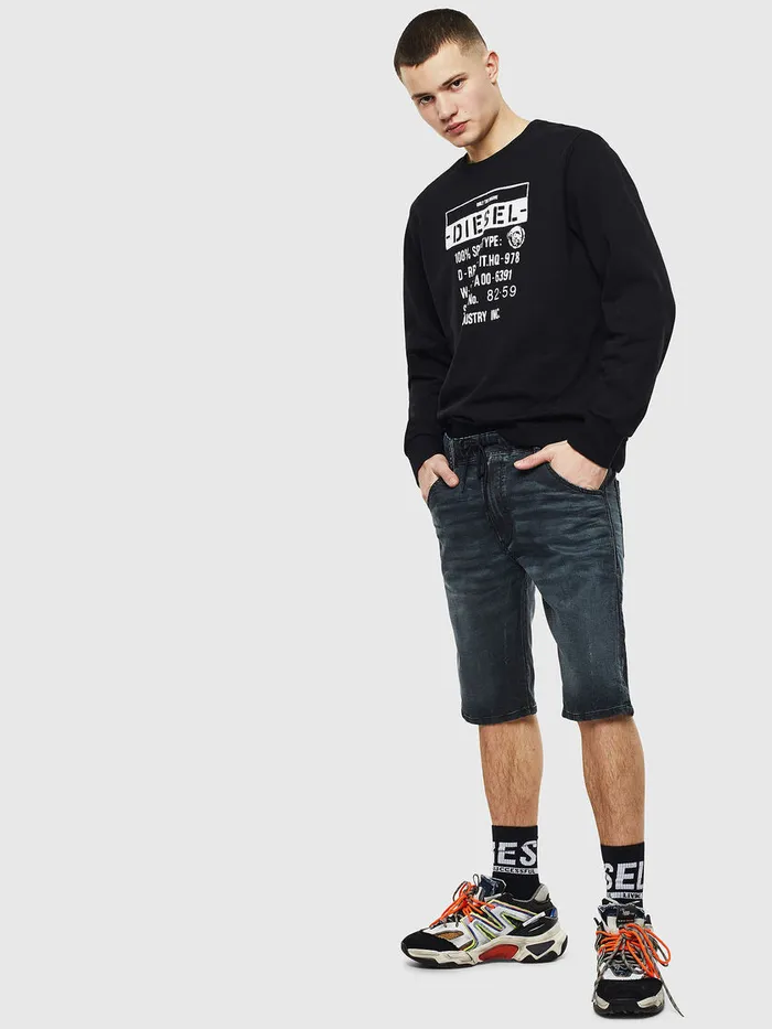 Diesel Trousers and Shorts Mens DKROOSHORT JOGGJEANS Dark Blue Online