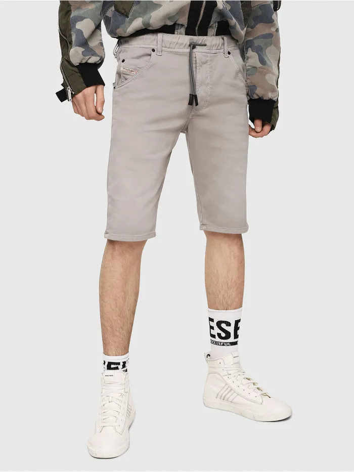 Diesel Trousers and Shorts Mens DKROOSHORT JOGGJEANS Grey On Sale