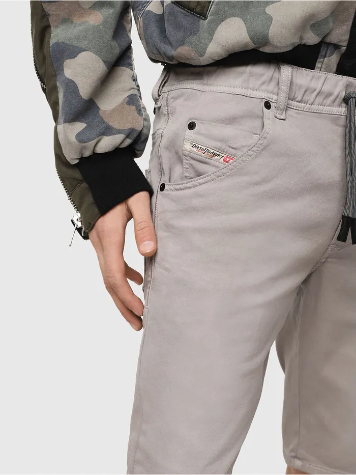 Diesel Trousers and Shorts Mens DKROOSHORT JOGGJEANS Grey On Sale