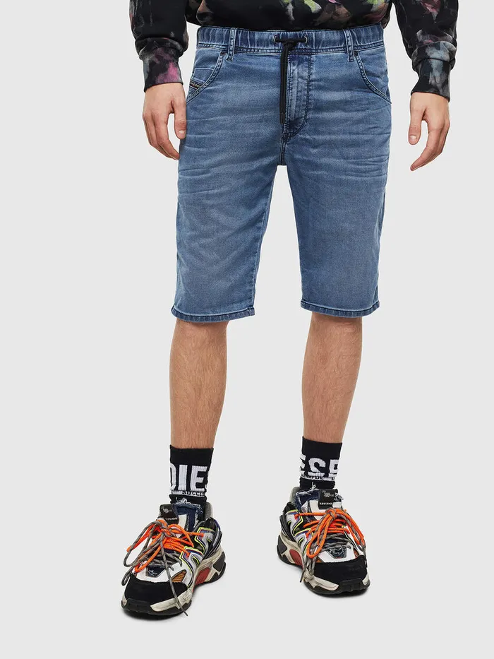Diesel Trousers and Shorts Mens DKROOSHORT JOGGJEANS Medium blue Near Me