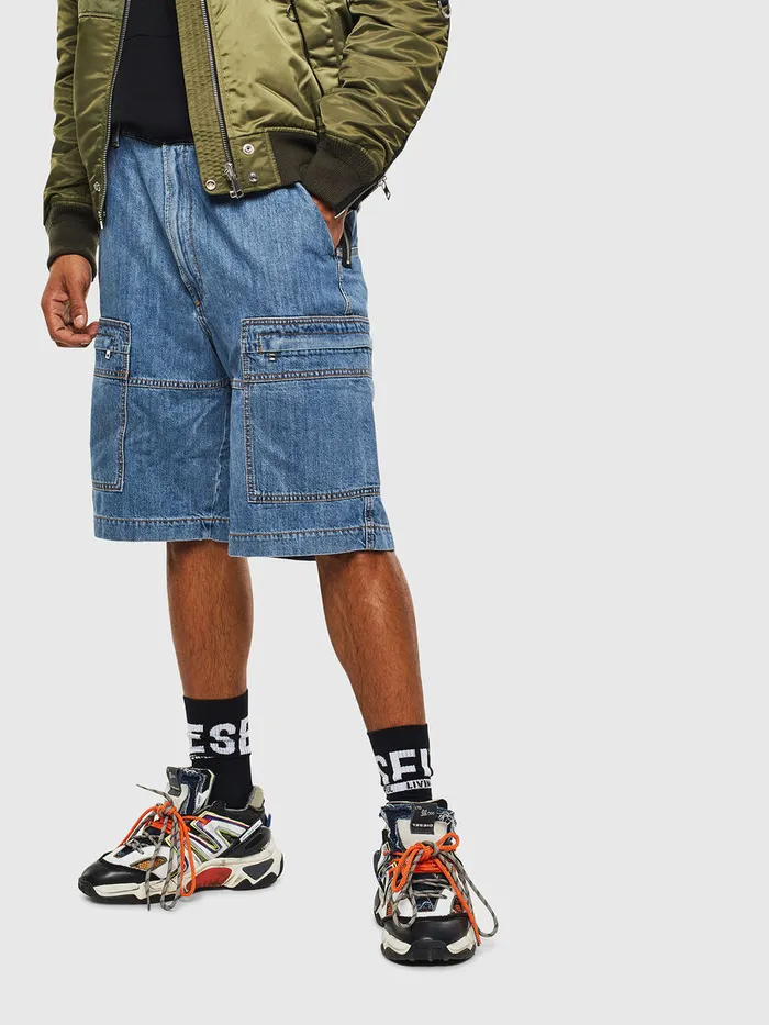 Diesel Trousers and Shorts Mens DLUKSSHORT Light Blue For Sale