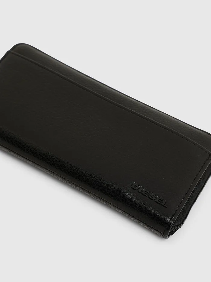 Diesel Wallets Mens 24 ZIPOCKET BlackGreen Popular