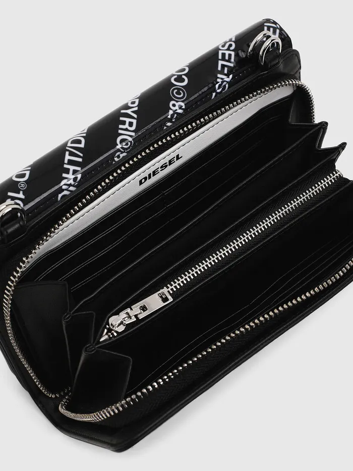 Diesel Wallets Womens DUPLET LCLT BlackWhite Cheap On Sale
