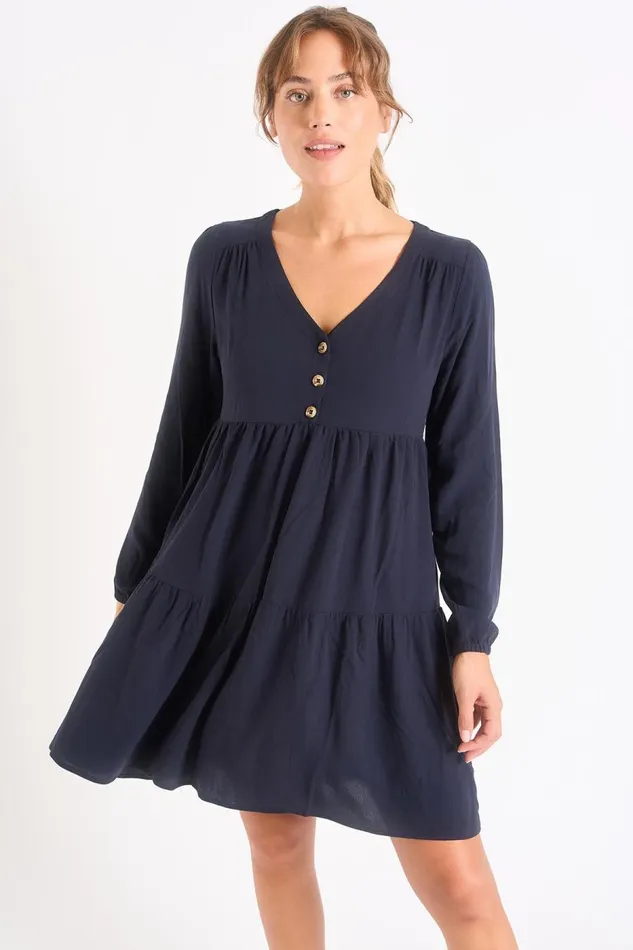 Dress Blue 8211 AVELINA PRINT Blue Women Banana Moon Dresses