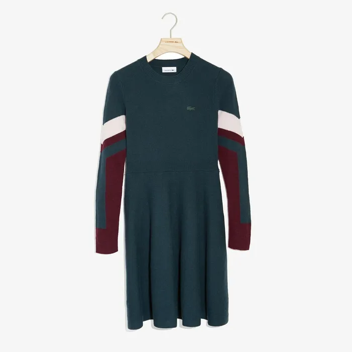 Dresses and Skirts Lacoste Womens Color Block Stripe Polo Dress GreenBordeauxLight Pink Online Store Dresses and Skirts Lacoste Womens Color Block Stripe Polo Dress GreenBordeauxLight Pink Online Store