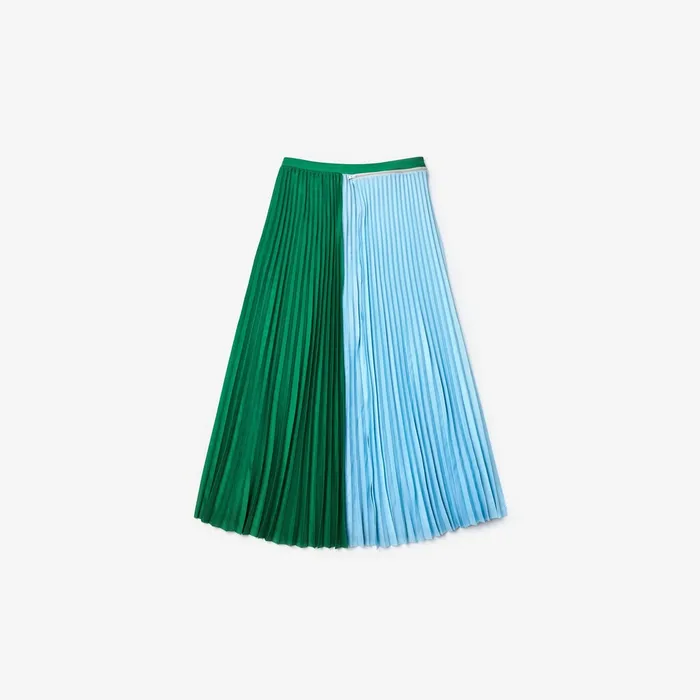 Dresses and Skirts Lacoste Womens Fashion Show Asymetrical Printed Skirt GreenLight BlueNavy BlueWhite For Sale