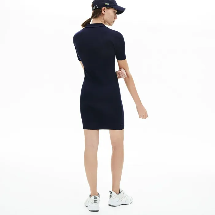 Dresses and Skirts Lacoste Womens Knit Polo Dress Navy Blue Shop Online