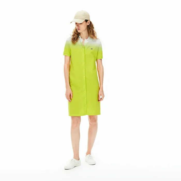 Dresses and Skirts Lacoste Womens Made in France Cotton Piqu Polo Dress Flashy YellowWhite Near Me Dresses and Skirts Lacoste Womens Made in France Cotton Piqu Polo Dress Flashy YellowWhite Near Me