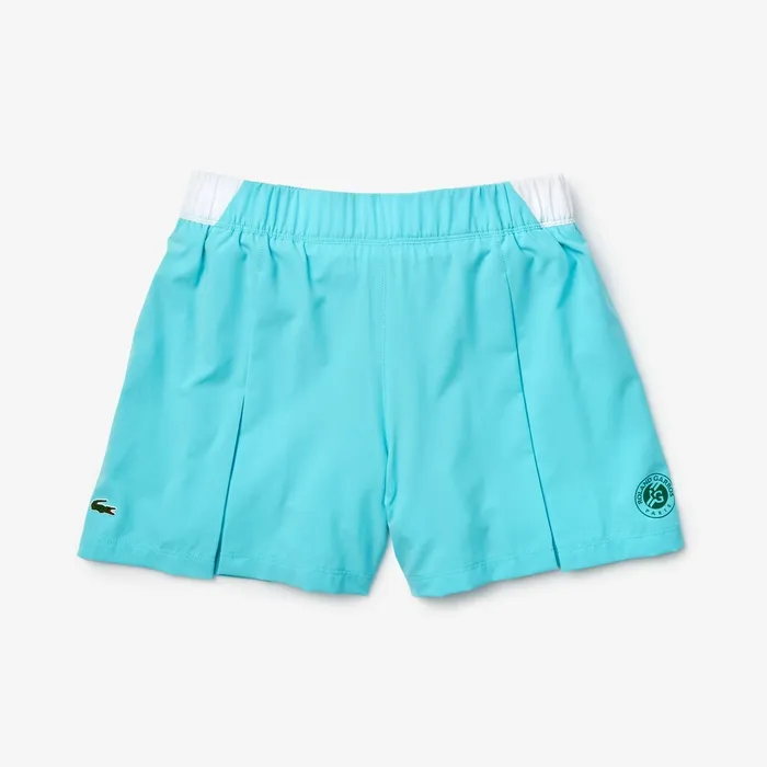 Dresses and Skirts Lacoste Womens SPORT Roland Garros Culotte Skirt TurquoiseWhiteGreen USA