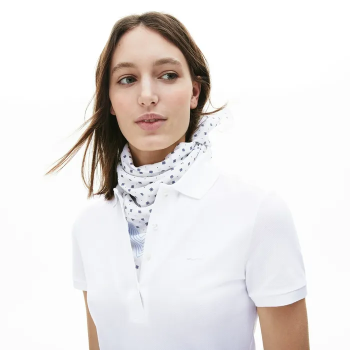 Dresses and Skirts Lacoste Womens Stretch Cotton Piqu Polo Dress White Outlet Factory
