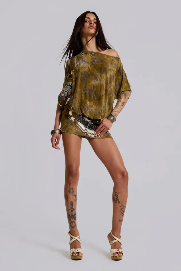 Dresses Women Jaded London Shop Ophidian Devore Backless Mini Dress