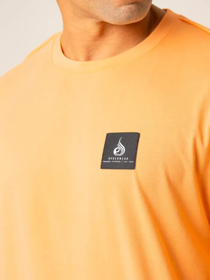 Dynamic Oversized TShirt 8211 Orange Sherbet Men Ryderwear TShirts
