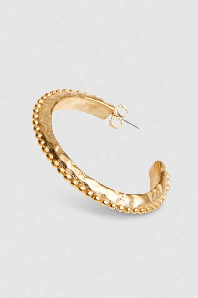 Earrings Women Patrizia Pepe Hoop Earrings Antique Gold