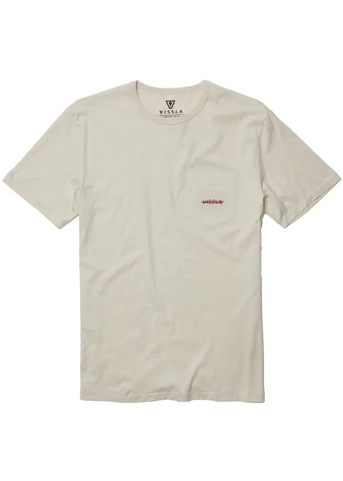 Eco Tees Men Vissla Reaper Organic Pkt Tee Bone Eco Tees Men Vissla Reaper Organic Pkt Tee Bone