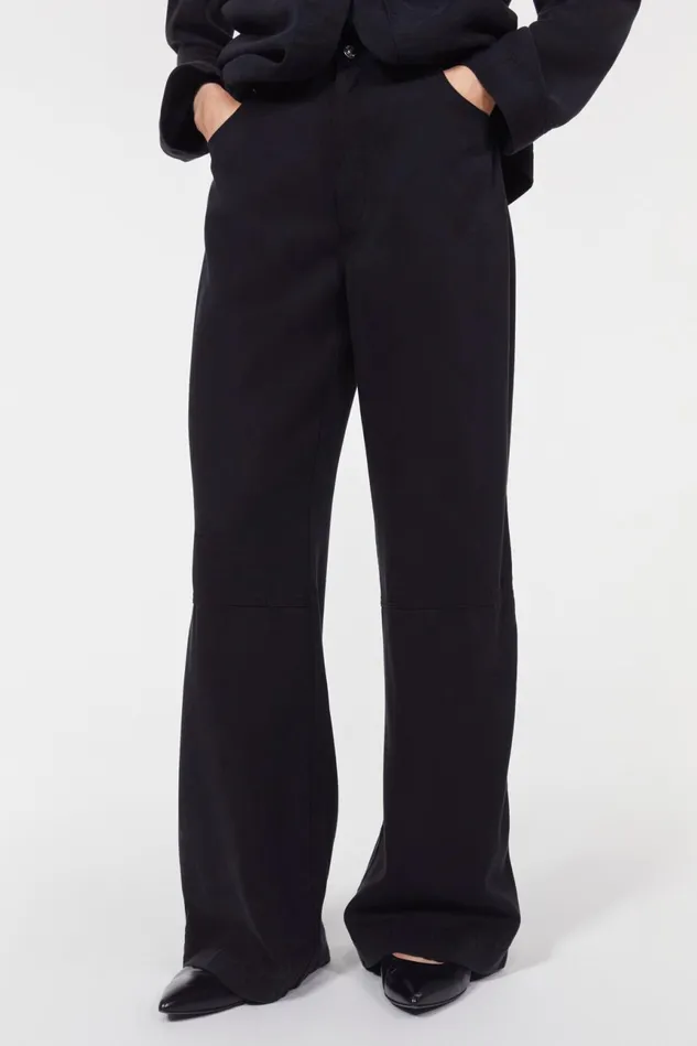 Eileen Tactile Pants Black Women Rodebjer Trousers