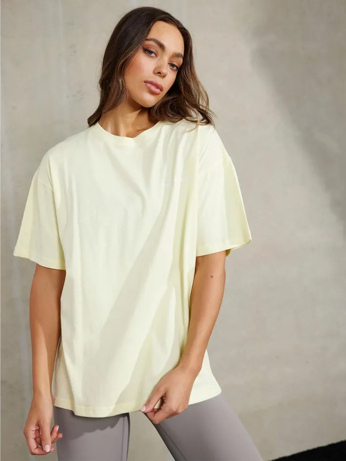 Embody Oversized TShirt 8211 Lemon Women Ryderwear TShirts