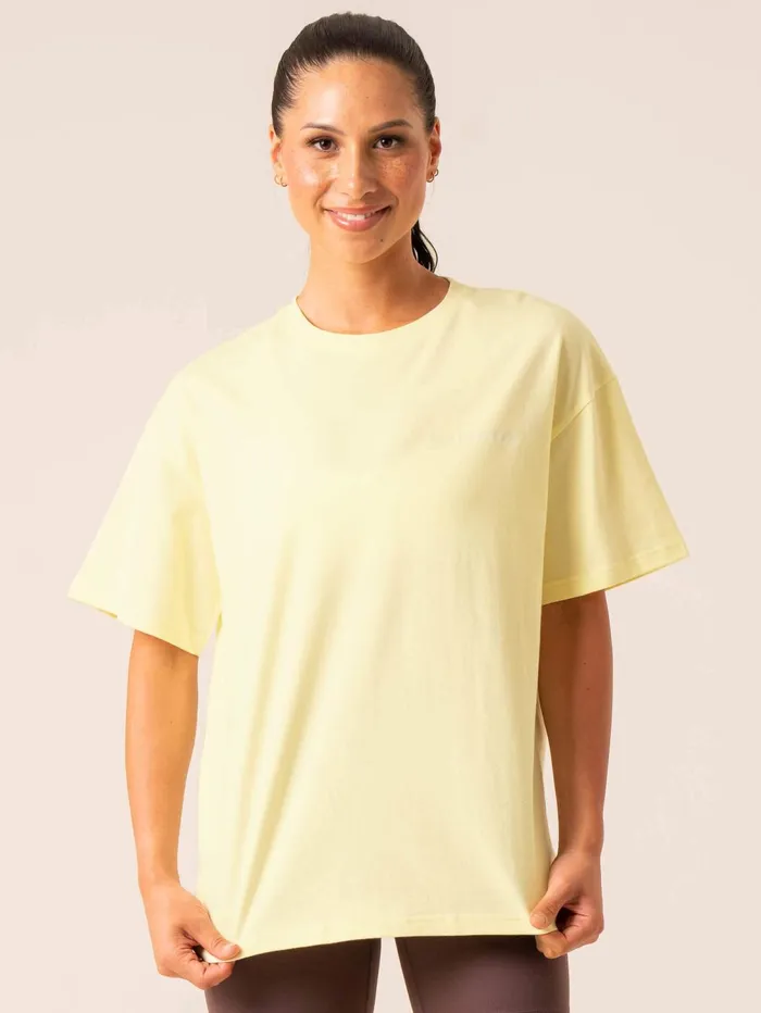 Embody Oversized TShirt 8211 Lemon Women Ryderwear TShirts