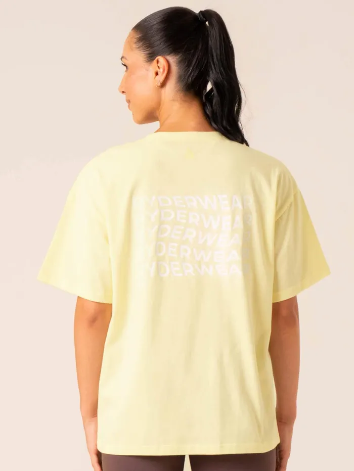 Embody Oversized TShirt 8211 Lemon Women Ryderwear TShirts