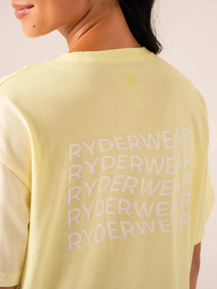 Embody Oversized TShirt 8211 Lemon Women Ryderwear TShirts