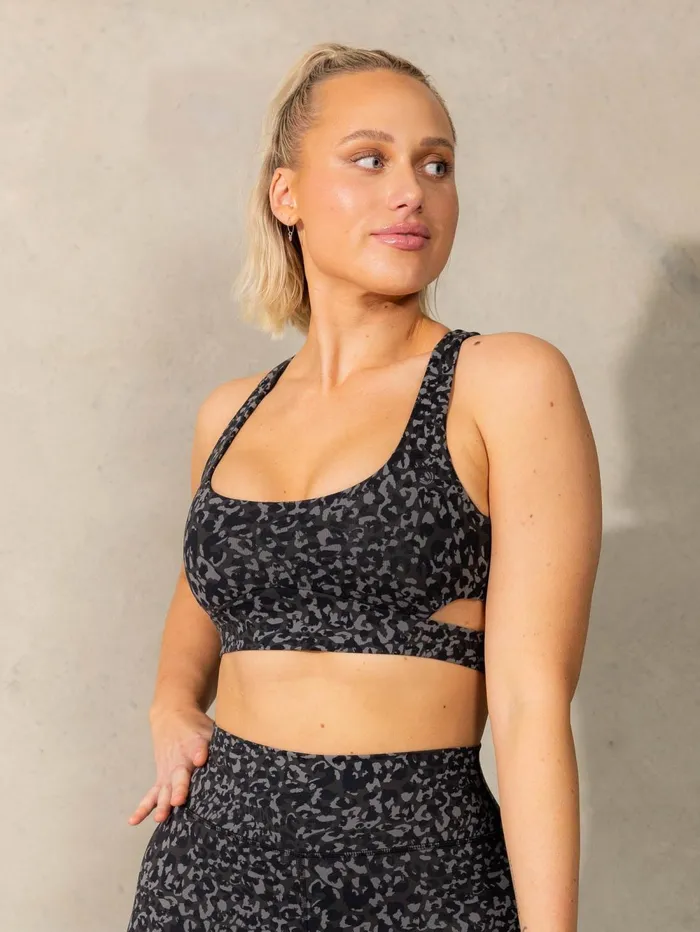 Empower Sports Bra 8211 Black Leopard Women Ryderwear Sports Bras