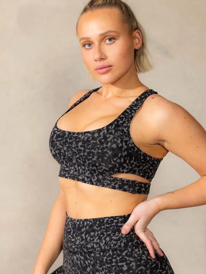 Empower Sports Bra 8211 Black Leopard Women Ryderwear Sports Bras